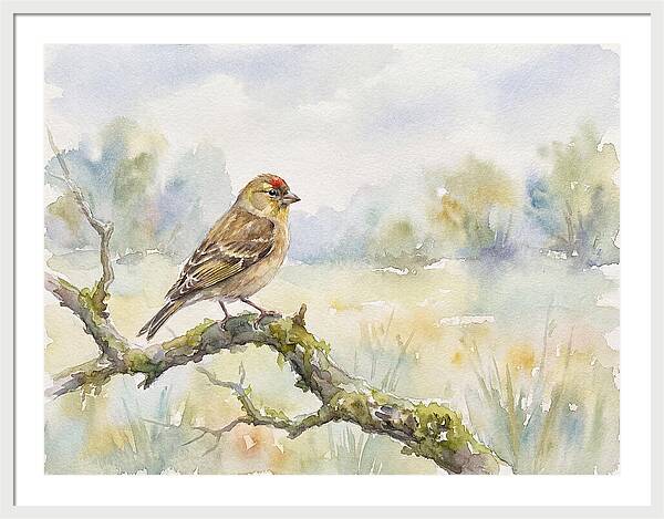 Finch Perched On A Branch
