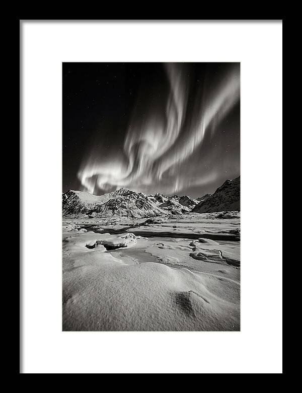 Finnish Aurora Over Snowy Landscape