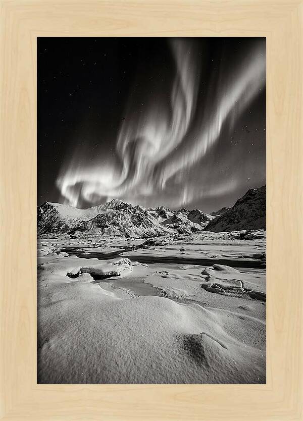 Finnish Aurora Over Snowy Landscape
