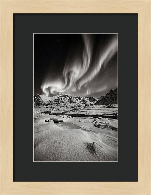 Finnish Aurora Over Snowy Landscape