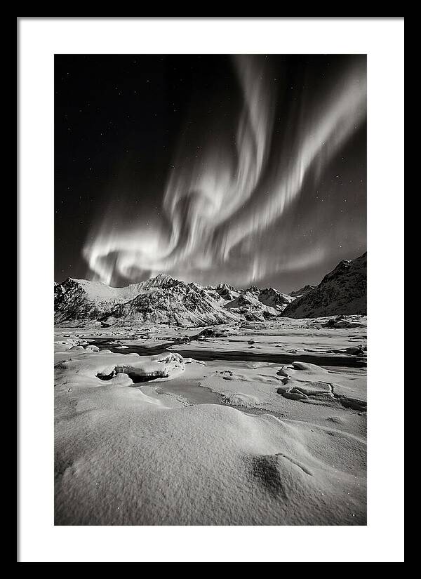 Finnish Aurora Over Snowy Landscape
