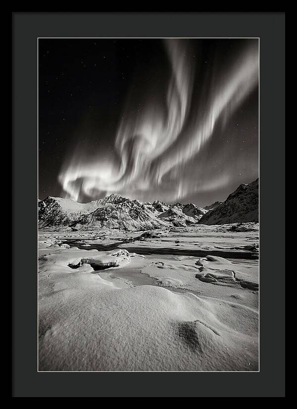 Finnish Aurora Over Snowy Landscape