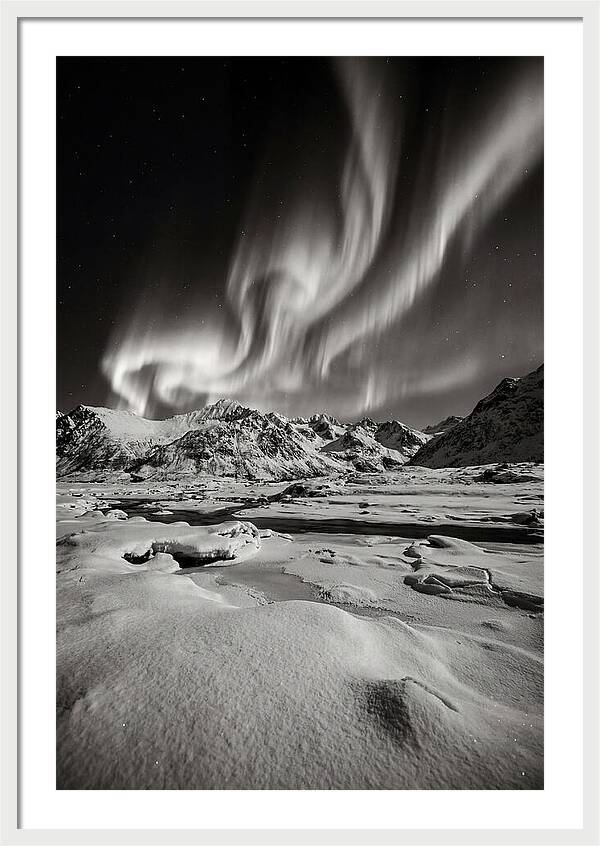 Finnish Aurora Over Snowy Landscape