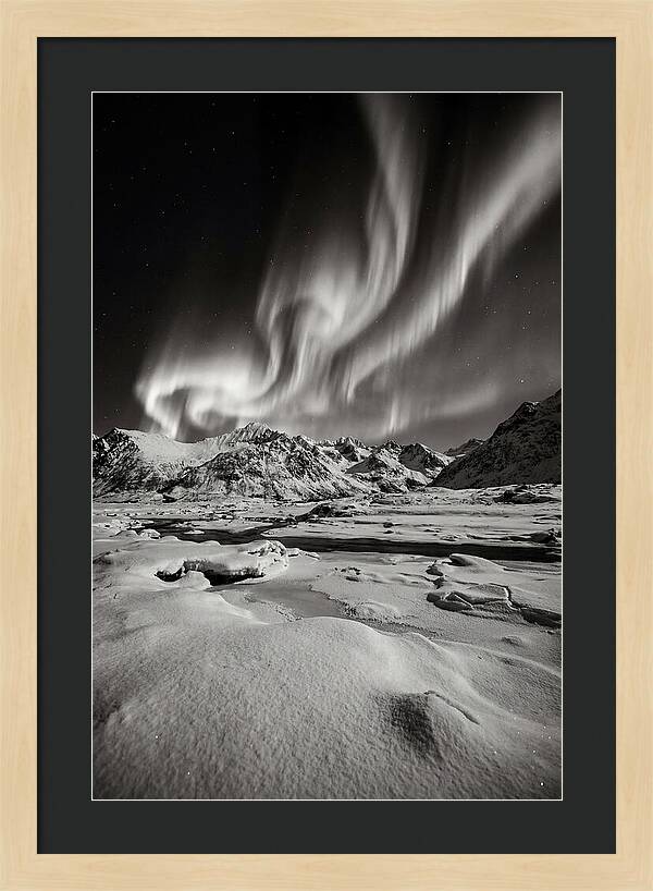 Finnish Aurora Over Snowy Landscape