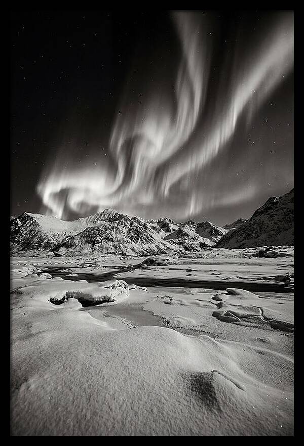 Finnish Aurora Over Snowy Landscape