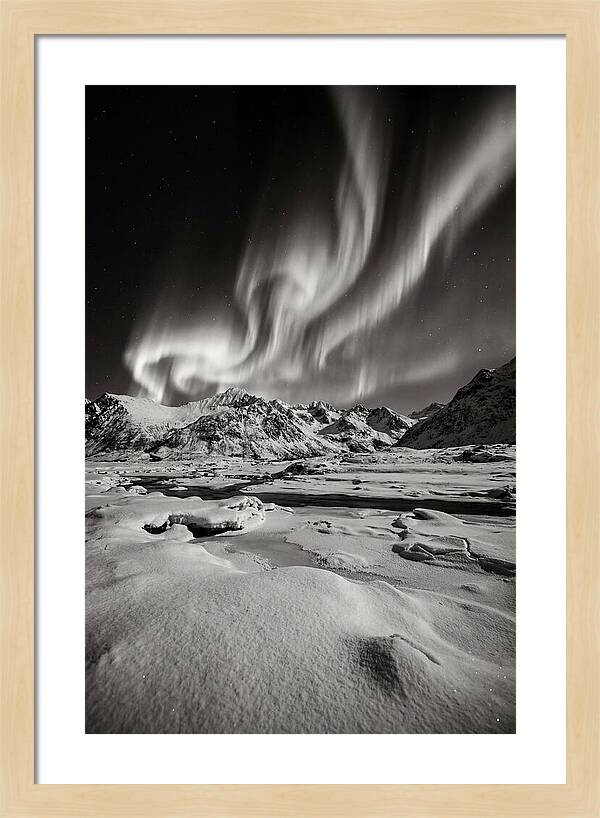 Finnish Aurora Over Snowy Landscape