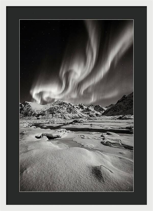 Finnish Aurora Over Snowy Landscape