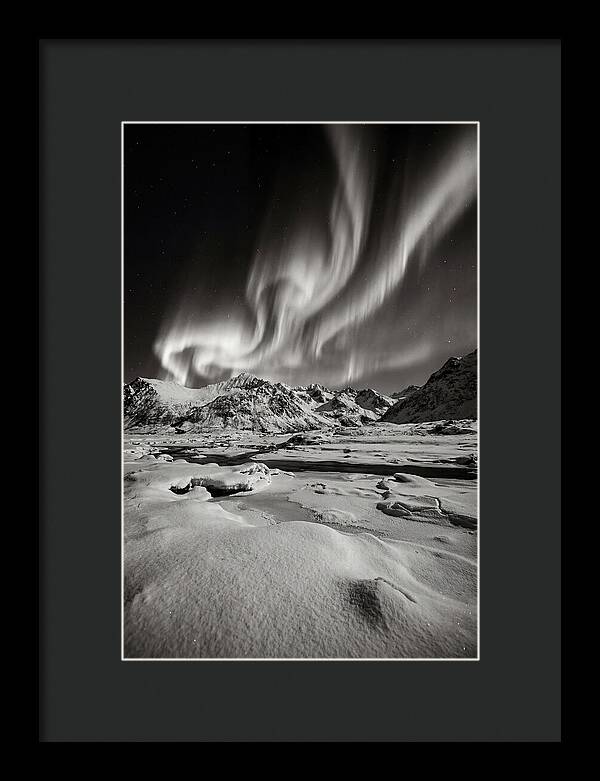 Finnish Aurora Over Snowy Landscape
