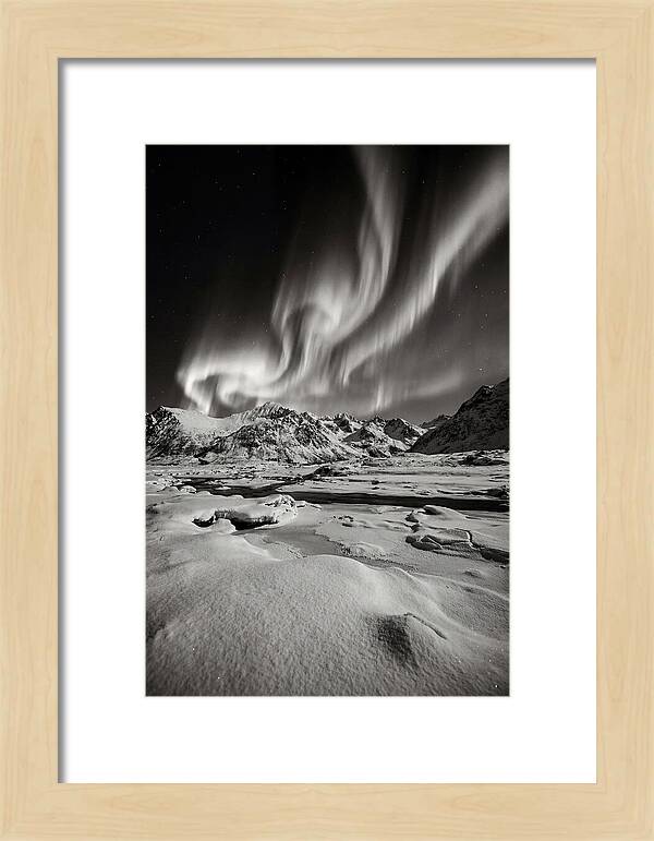 Finnish Aurora Over Snowy Landscape