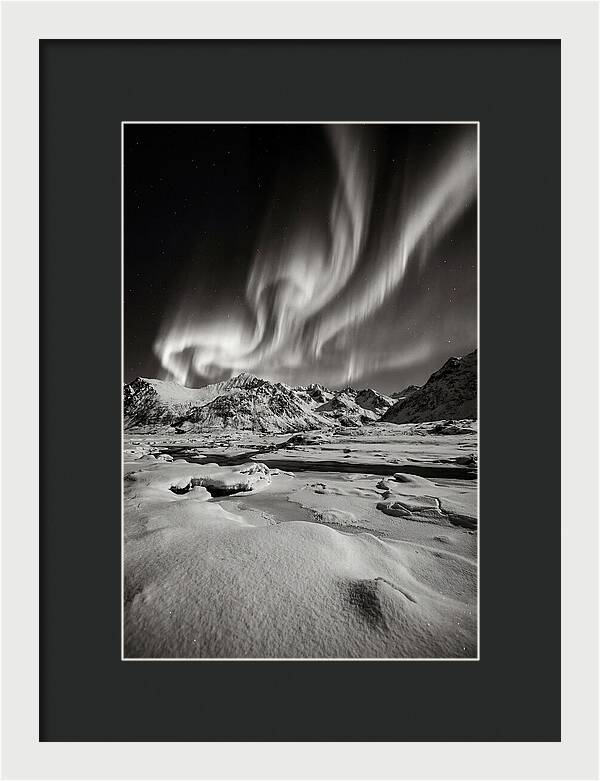 Finnish Aurora Over Snowy Landscape
