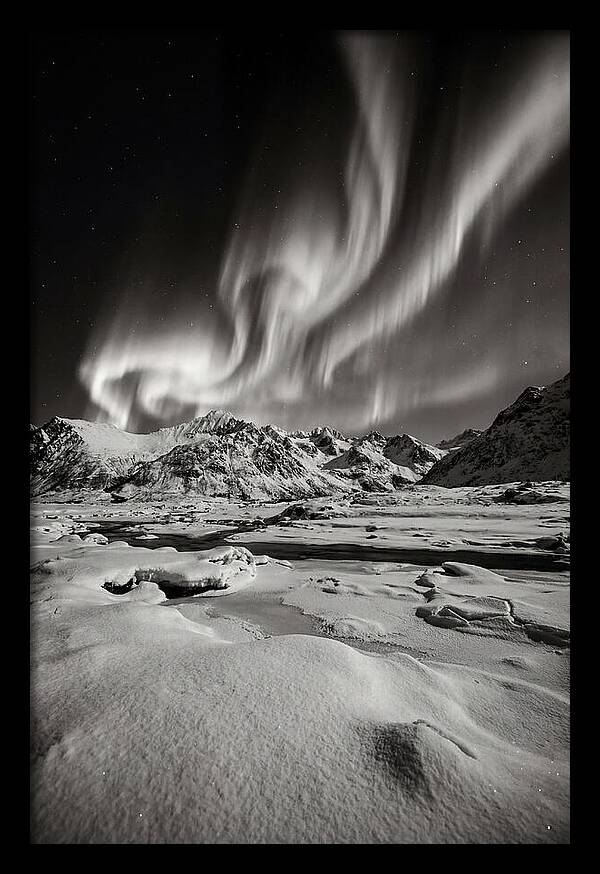 Finnish Aurora Over Snowy Landscape