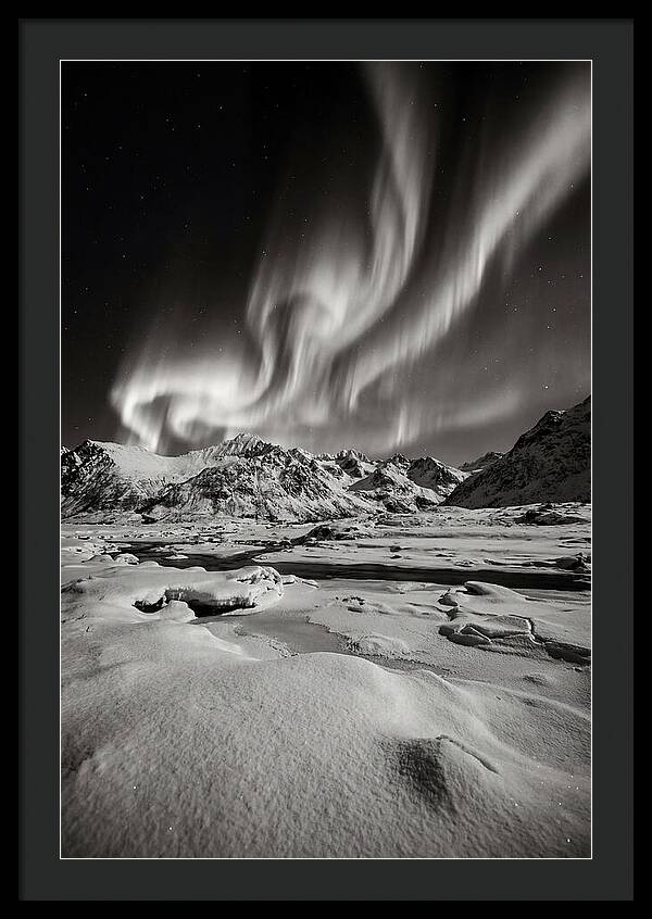 Finnish Aurora Over Snowy Landscape