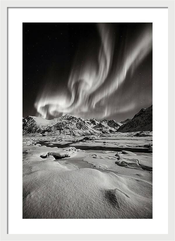 Finnish Aurora Over Snowy Landscape