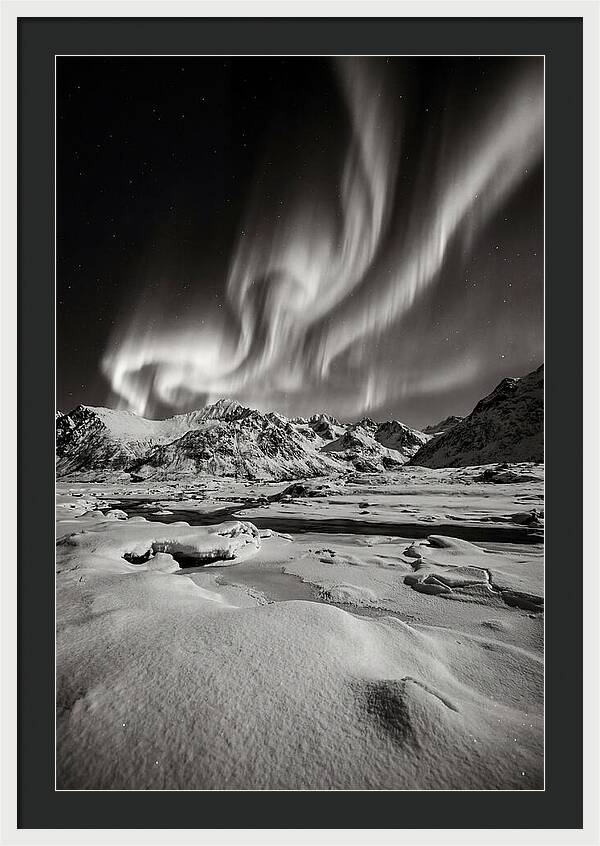 Finnish Aurora Over Snowy Landscape