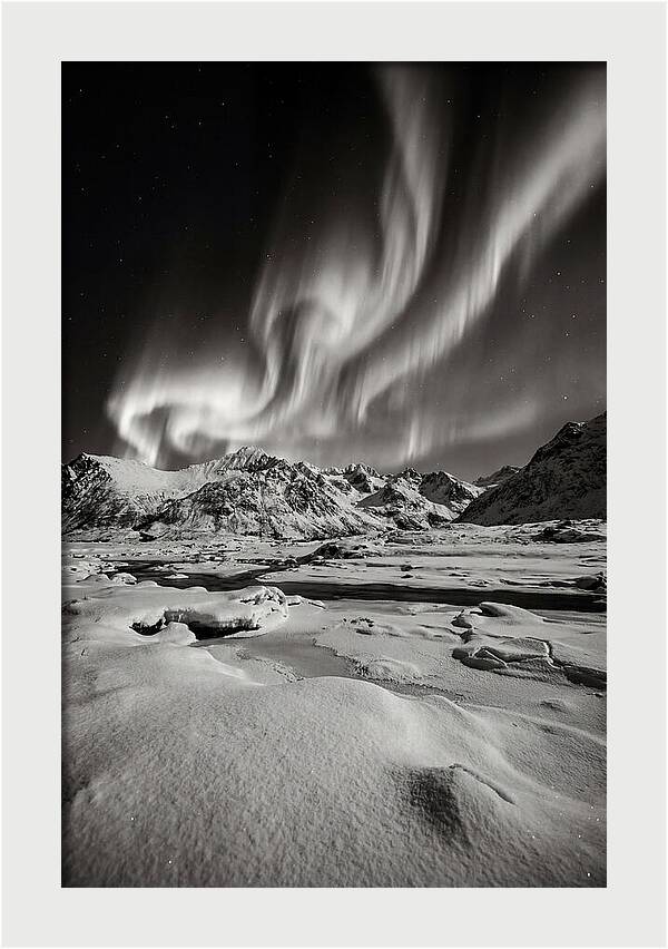Finnish Aurora Over Snowy Landscape