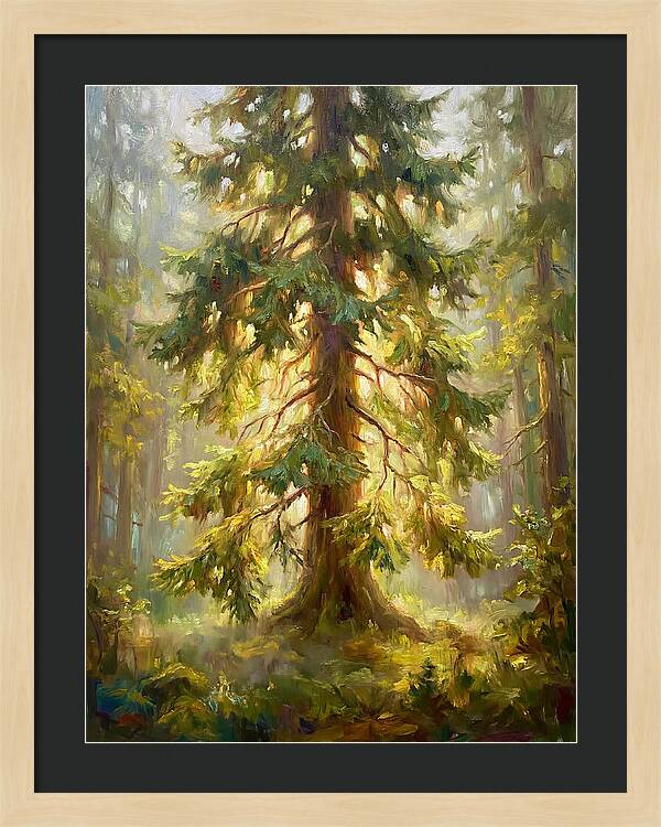 Fir Tree In Forest