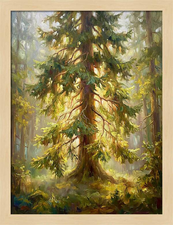 Fir Tree In Forest