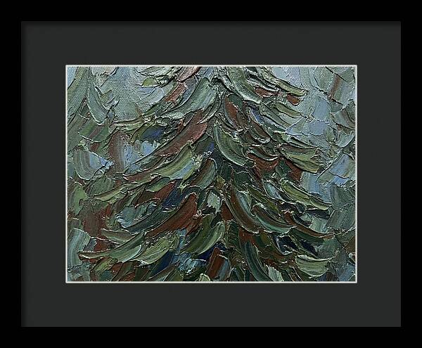 Fir Tree In Palette Knife Style