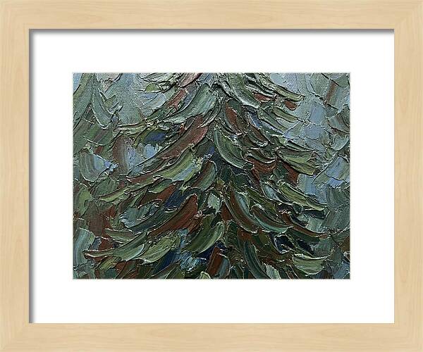Fir Tree In Palette Knife Style