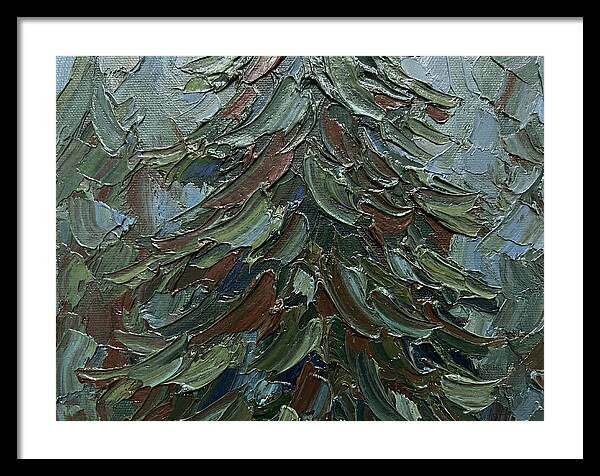 Fir Tree In Palette Knife Style