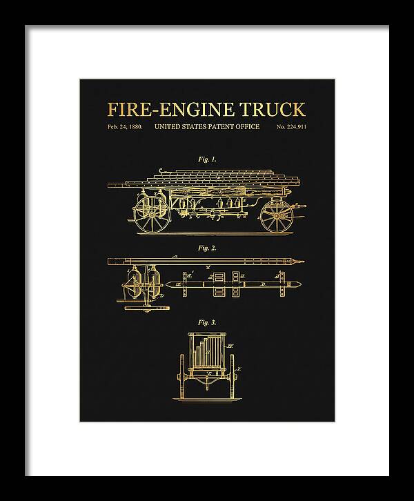 Fire Engine Truck Gold Patent Us224911