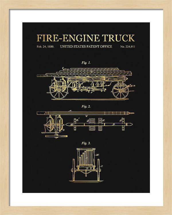 Fire Engine Truck Gold Patent Us224911