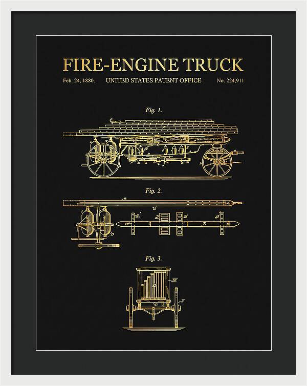 Fire Engine Truck Gold Patent Us224911