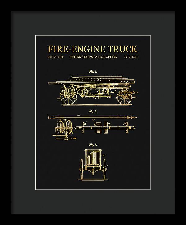 Fire Engine Truck Gold Patent Us224911