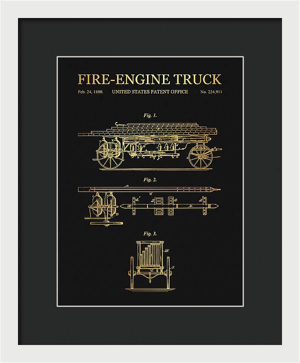 Fire Engine Truck Gold Patent Us224911