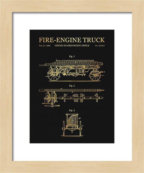 Fire Engine Truck Gold Patent Us224911
