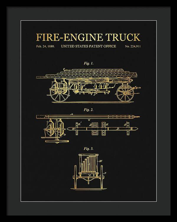 Fire Engine Truck Gold Patent Us224911