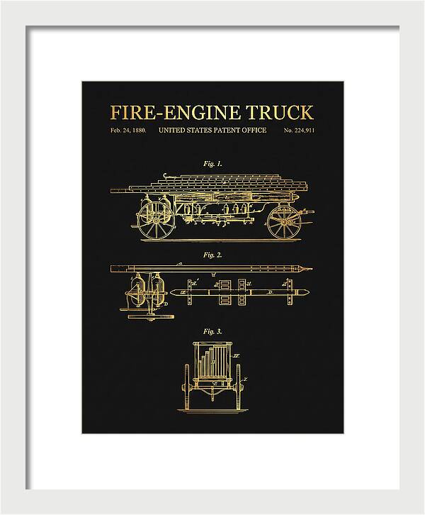 Fire Engine Truck Gold Patent Us224911
