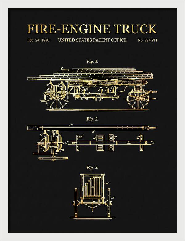 Fire Engine Truck Gold Patent Us224911