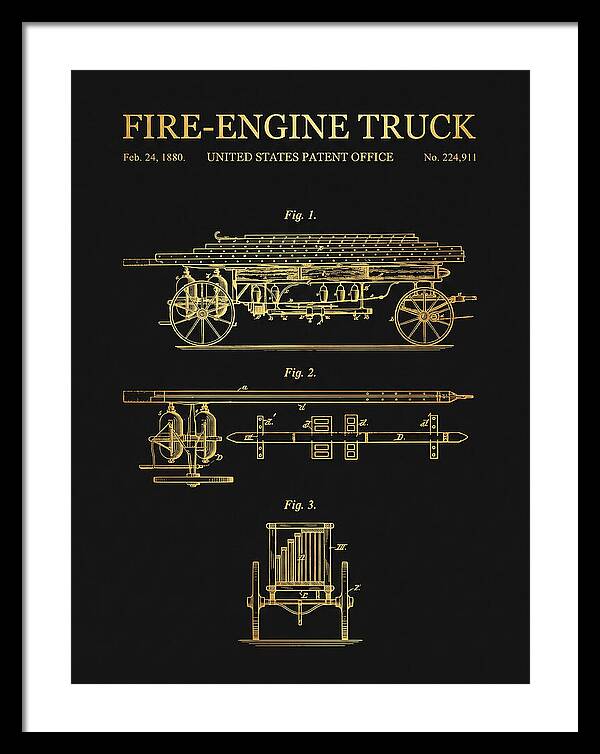 Fire Engine Truck Gold Patent Us224911