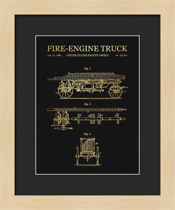 Fire Engine Truck Gold Patent Us224911