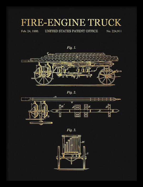 Fire Engine Truck Gold Patent Us224911