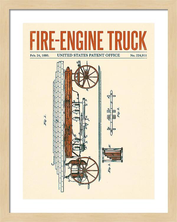 Fire Engine Truck Retro Patent Us224911