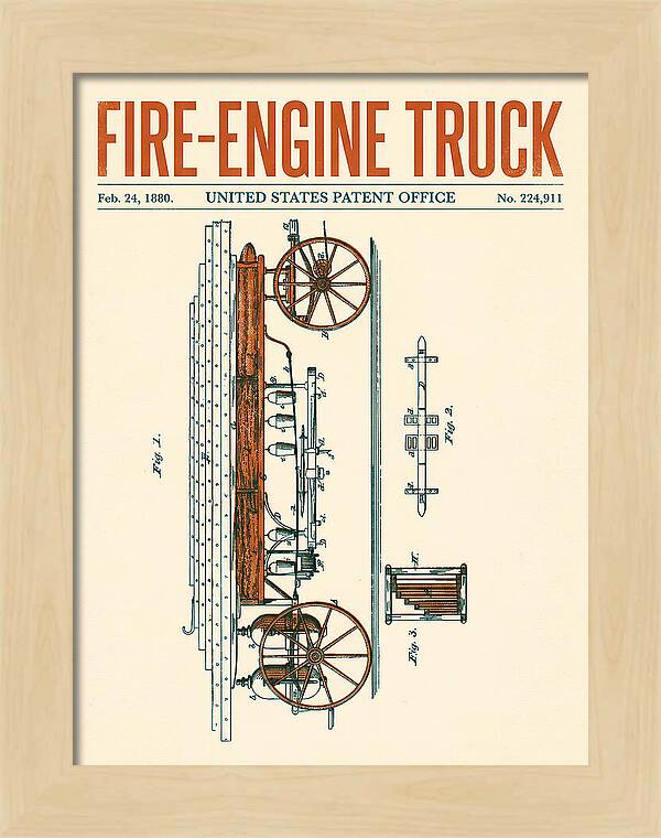Fire Engine Truck Retro Patent Us224911