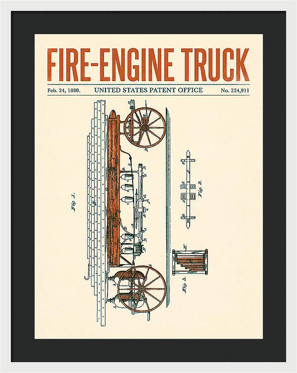 Fire Engine Truck Retro Patent Us224911