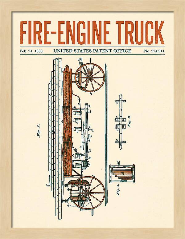 Fire Engine Truck Retro Patent Us224911