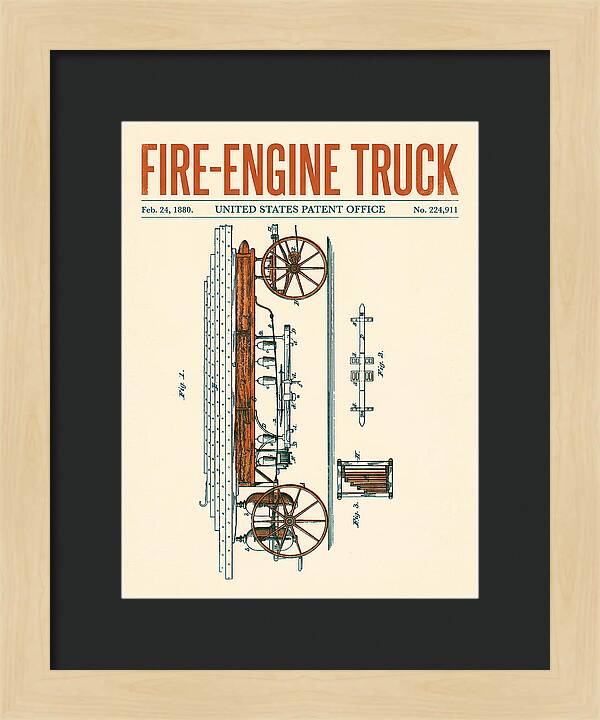 Fire Engine Truck Retro Patent Us224911
