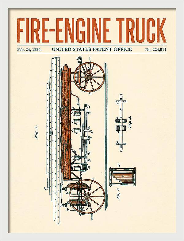 Fire Engine Truck Retro Patent Us224911