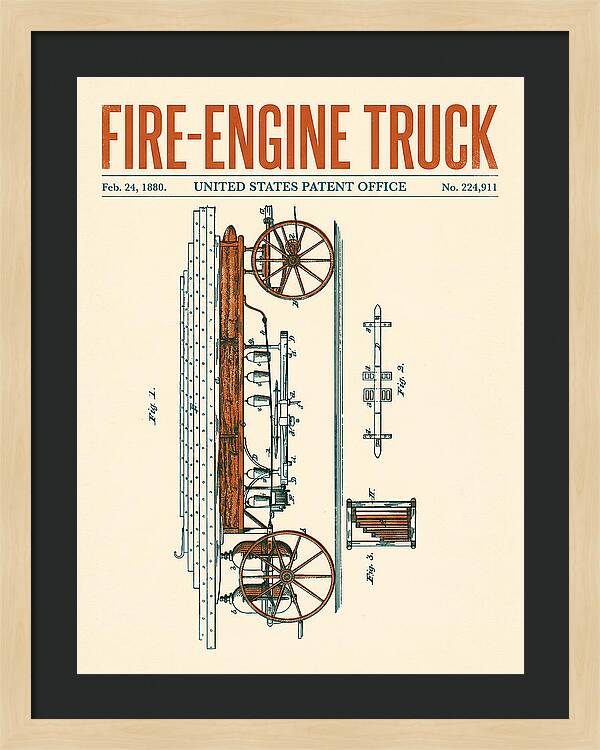 Fire Engine Truck Retro Patent Us224911