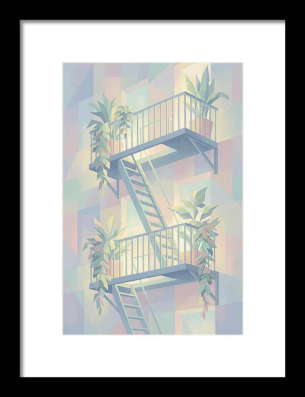 Fire Escape With Cascading Plants