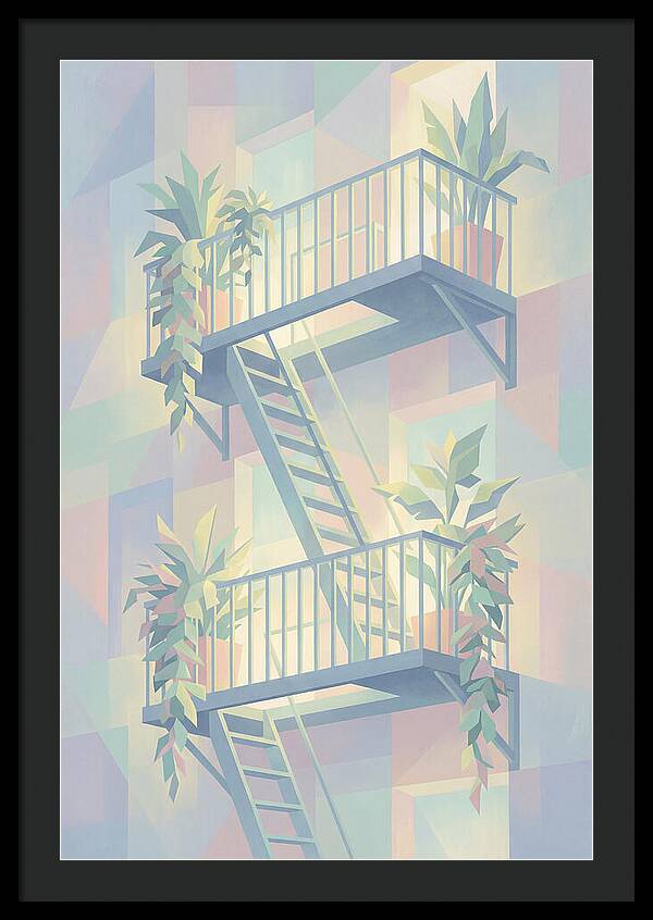 Fire Escape With Cascading Plants