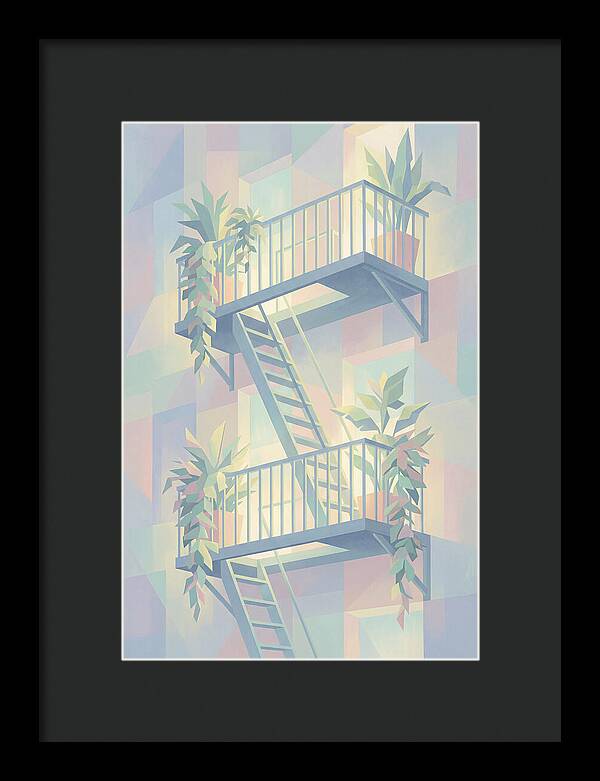 Fire Escape With Cascading Plants