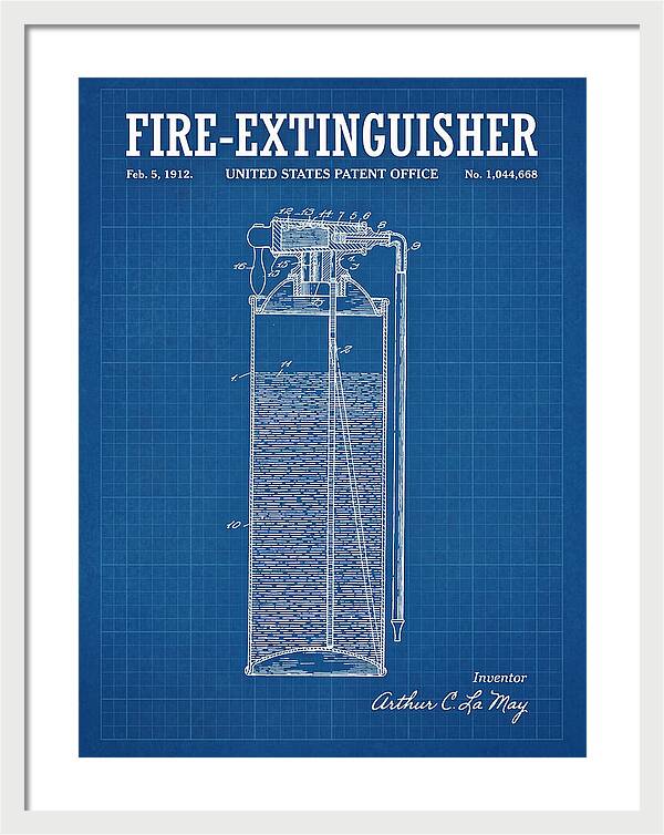 Fire Extinguisher Blueprint Patent Us1044668