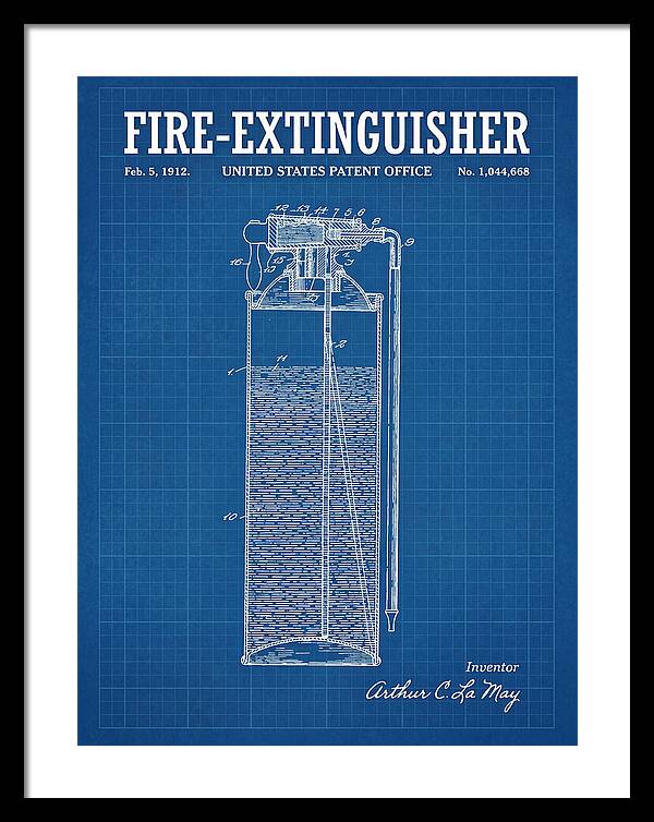 Fire Extinguisher Blueprint Patent Us1044668