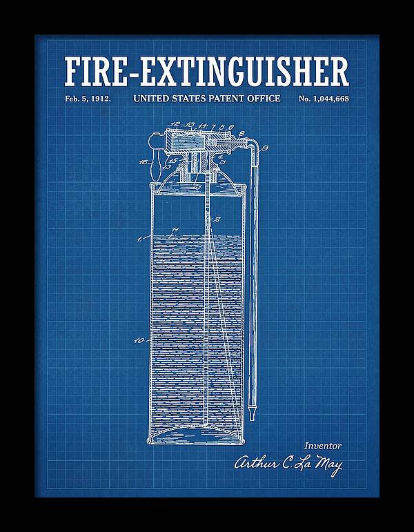 Fire Extinguisher Blueprint Patent Us1044668