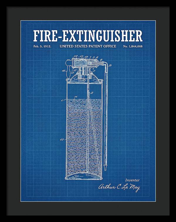 Fire Extinguisher Blueprint Patent Us1044668